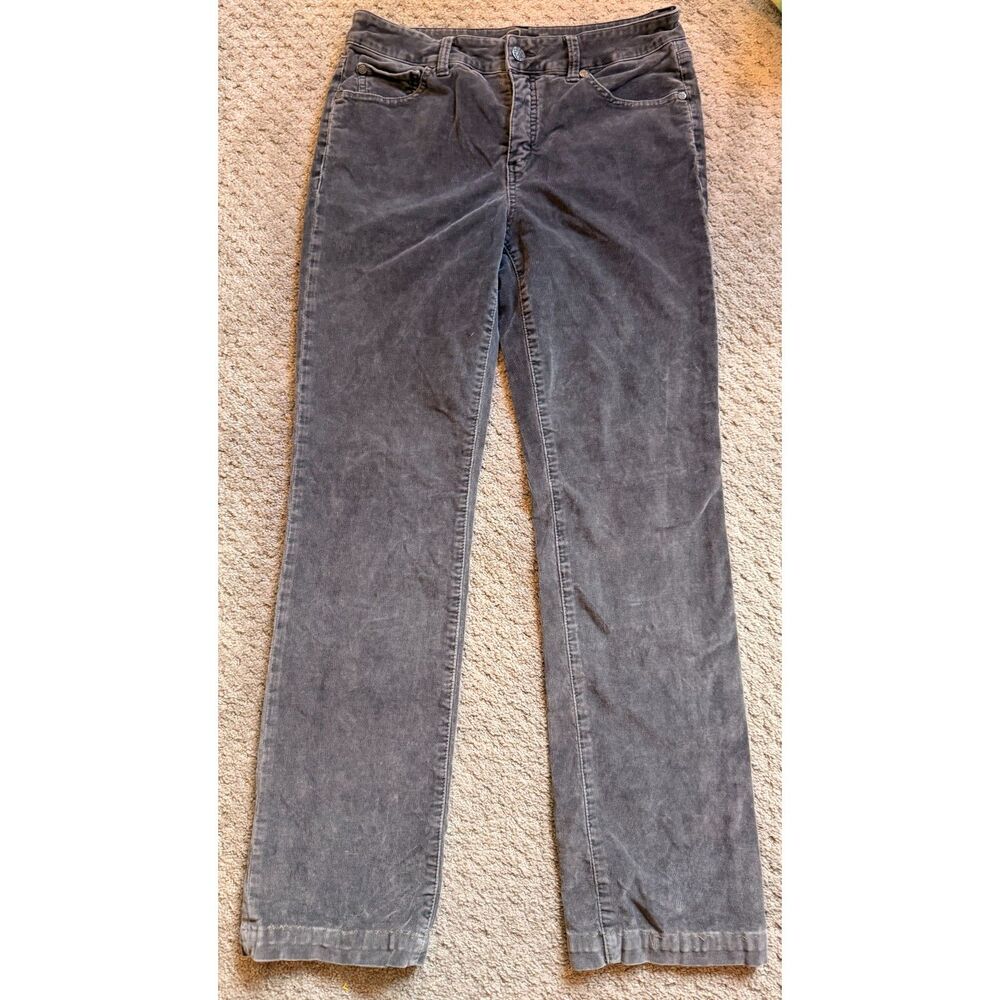 Miraclebody by Miraclesuit Grey Corduroy Straight Leg Stretch Pants Size 8